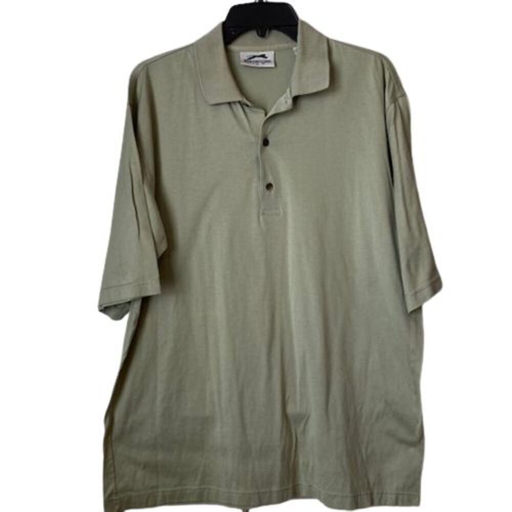 Slazenger Golf Polo Shirt Mens Medium Green Short Sleeve